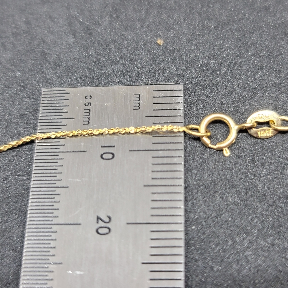 Gold Rope Chain Necklace with Spring Ring Clasp - Picture 2 of 4